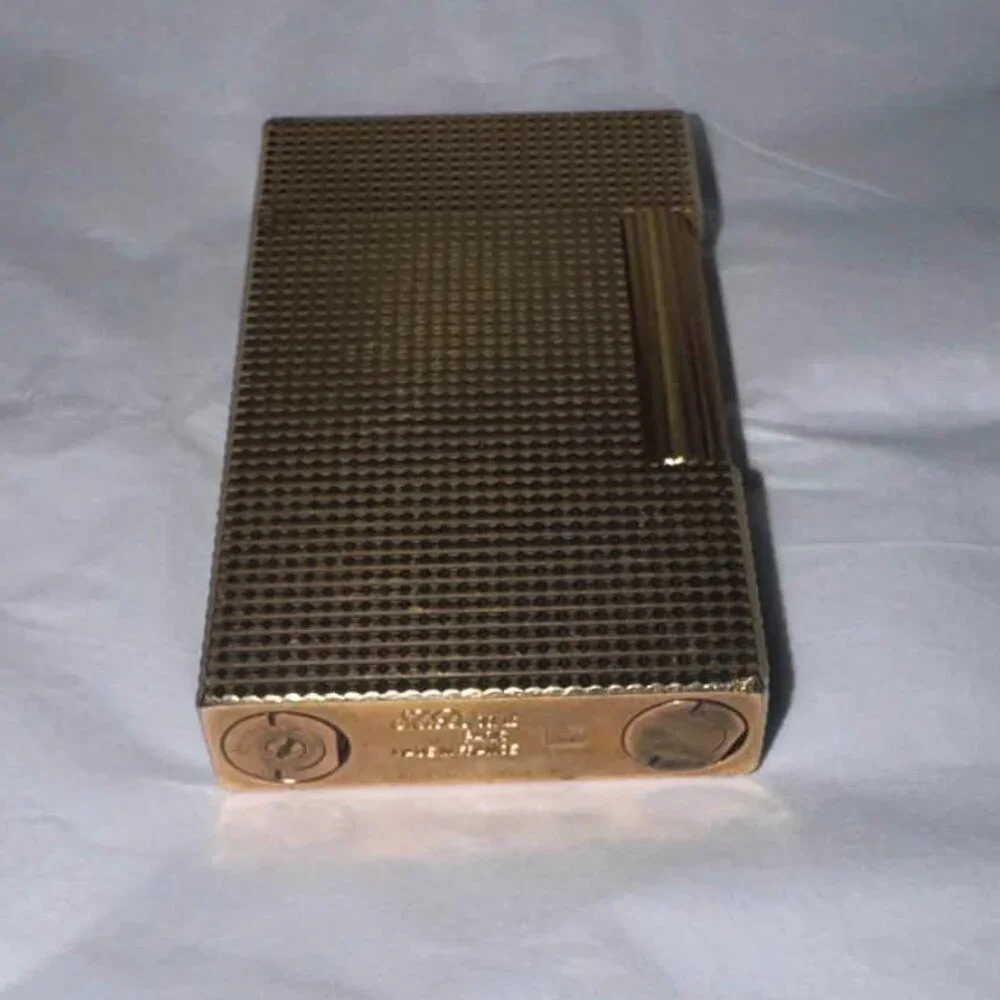 Authentic ST Dupont Vintage RARE Original French Gold Textured Lighter - Picture 5 of 11